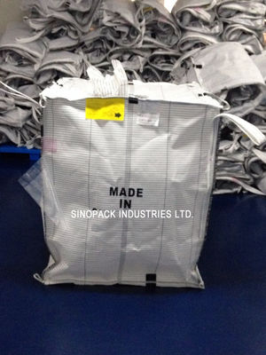 주문 백색 전도성 큰 부대, 연소와 폭발을 방지하는 Fibc 큰 부대 online manufacture